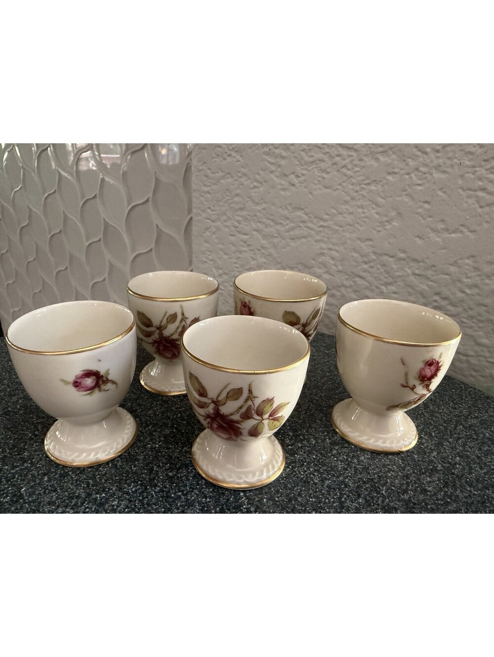 Set Of 5 Royal Tettau Konigl pr Tettau Egg Cups, 2 3/8" EUC